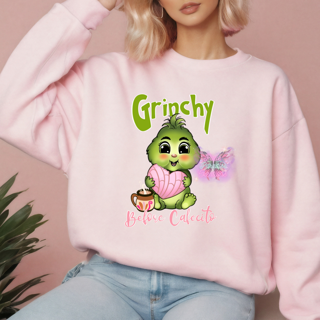 Grinchy Before Cafecito Crewneck Sweater