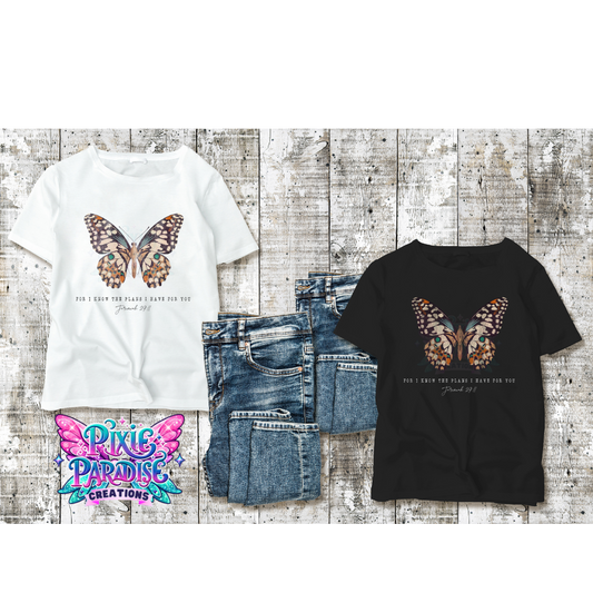 Butterfly Scripture Tee