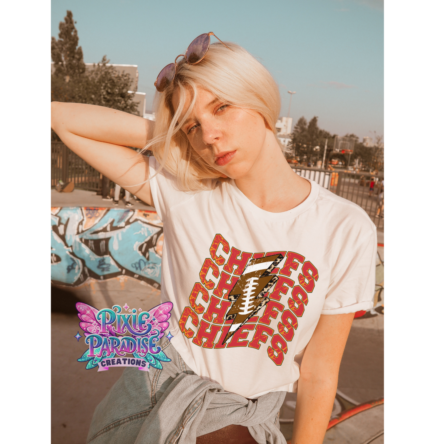 Vintage Style Chiefs Football Tee