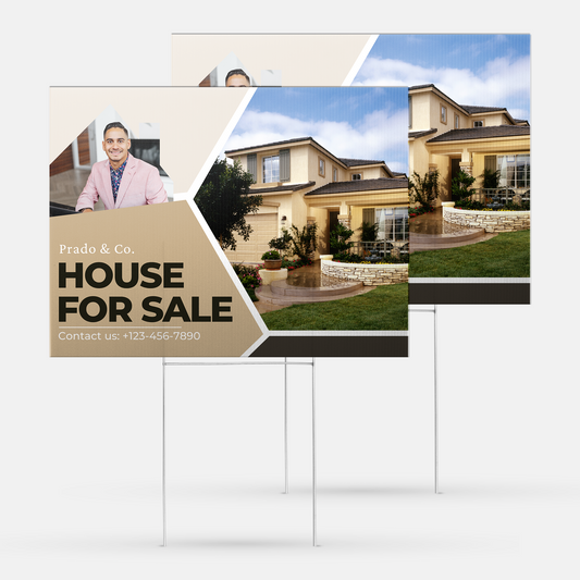 Professional Realtor Yard Sign | Customizable “House for Sale” with High-Quality Graphics | Perfect for Real Estate Listings