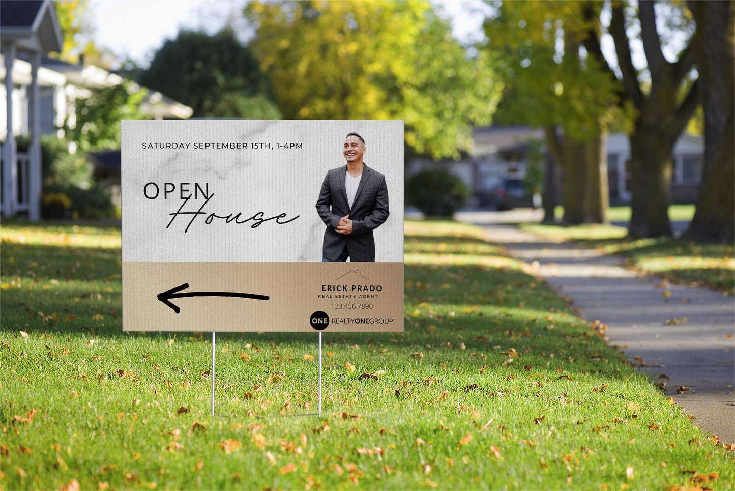 Professional Realtor Yard Sign | Customizable “House for Sale” with High-Quality Graphics | Perfect for Real Estate Listings