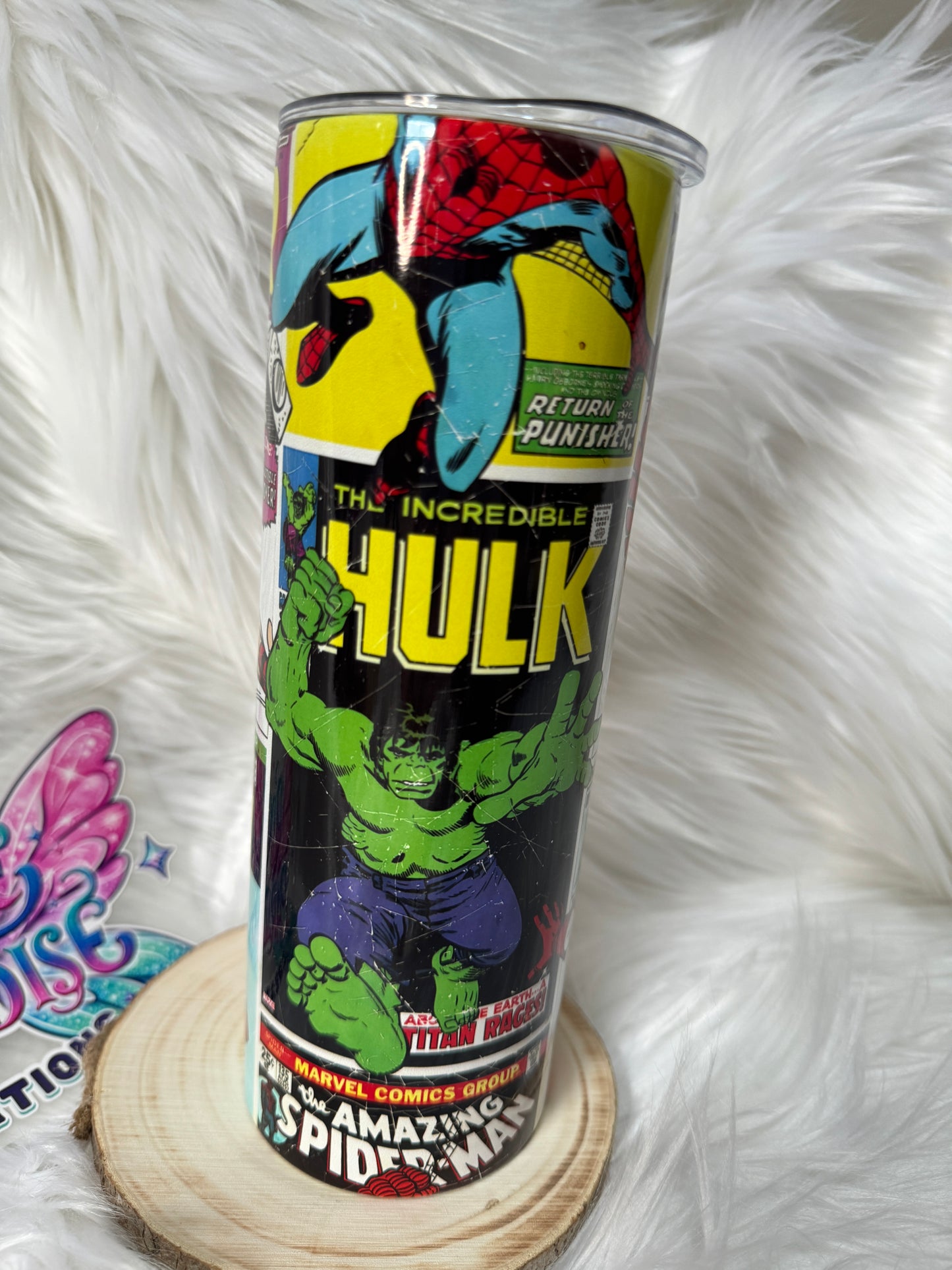 Classic Marvel Mash-Up Tumbler: A Sip of Superhero Nostalgia