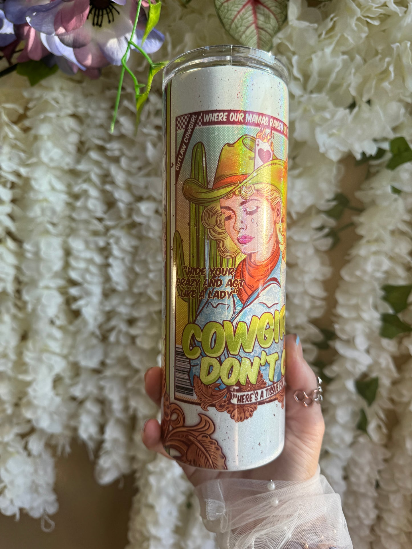 Cowgirl Courage Tumbler - Western Sass Travel Cup