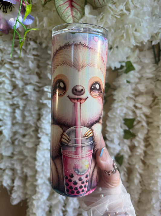 Cutie Boba Sloth 20oz Insulated Tumbler