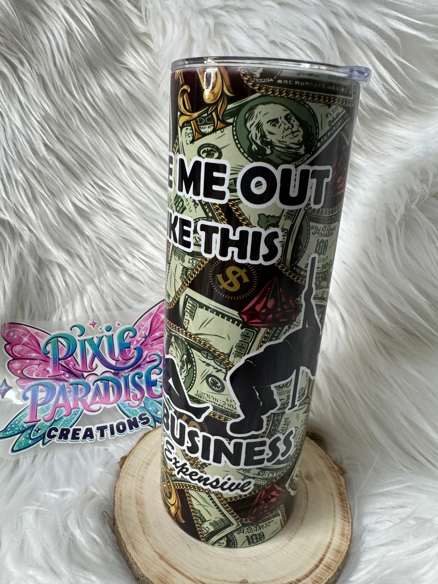 Expensive Wife, Priceless Dad Humor 20 oz Insulated Tumbler