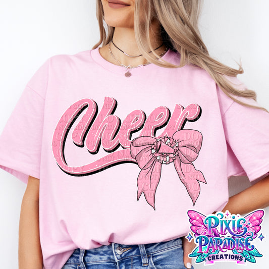 Sporty Pink Bow Tee'z