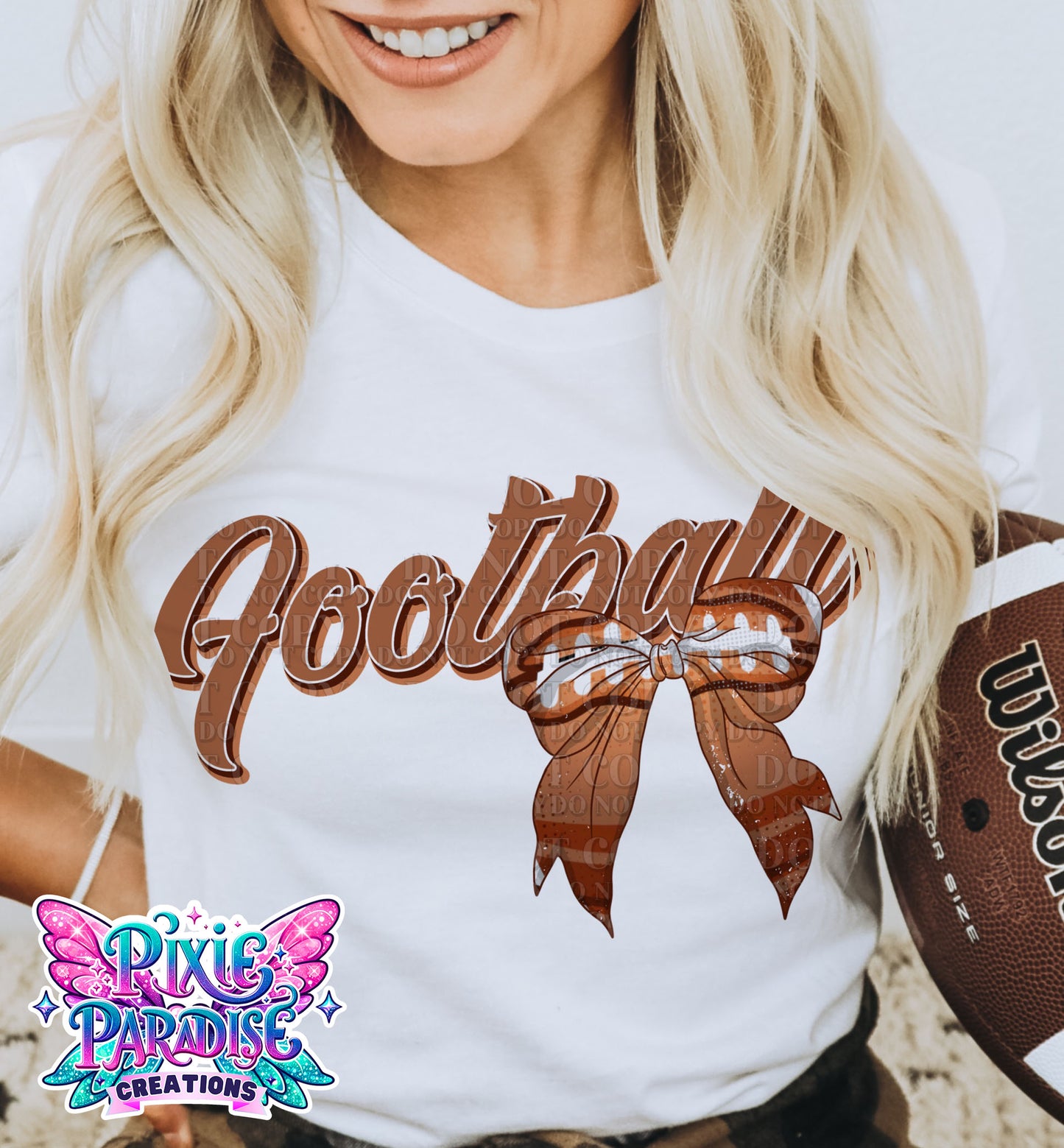 Vintage Football Bow Graphic Tee