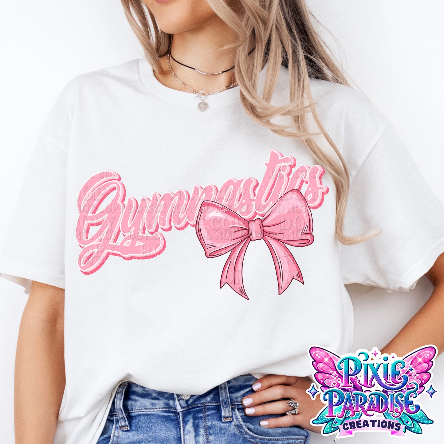 Sporty Pink Bow Tee'z