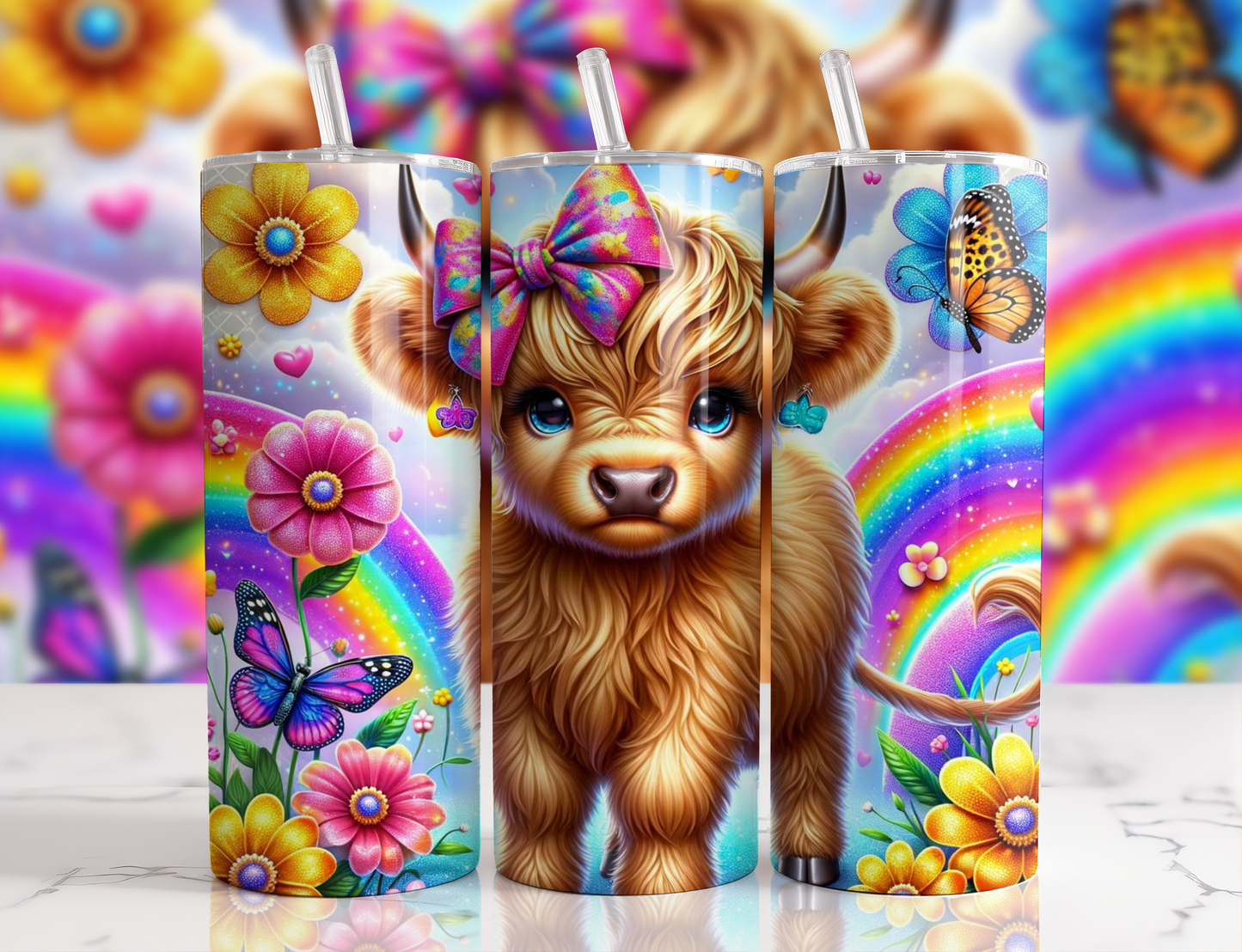 Rainbow Retreat Insulated Tumbler – Enchanted Calf Edition