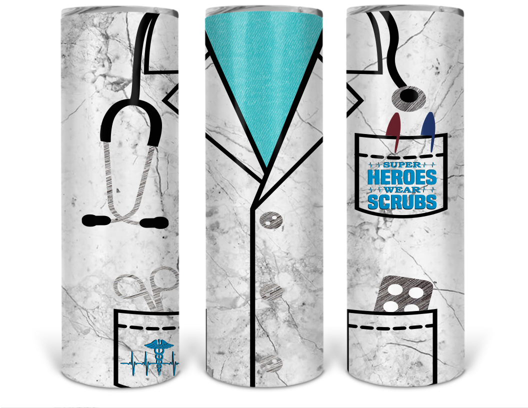 Superheroes Wear Scrubs Insulated Tumbler - Doctor Tribute Drinkware