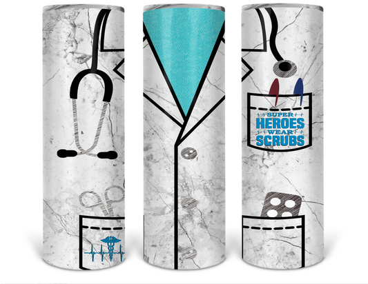 Superheroes Wear Scrubs Insulated Tumbler - Doctor Tribute Drinkware