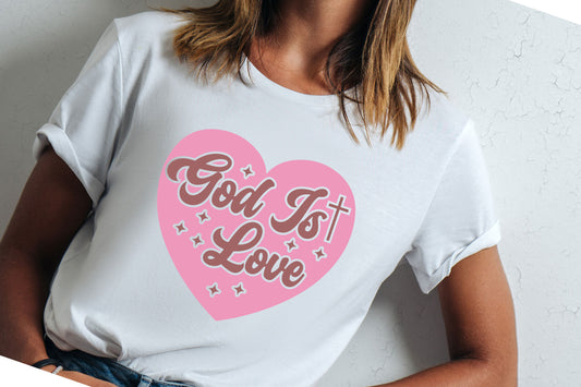 God Is Love Heart Tee