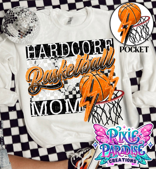 Hardcore Basketball Mom Sweatshirt | Matching sleeve