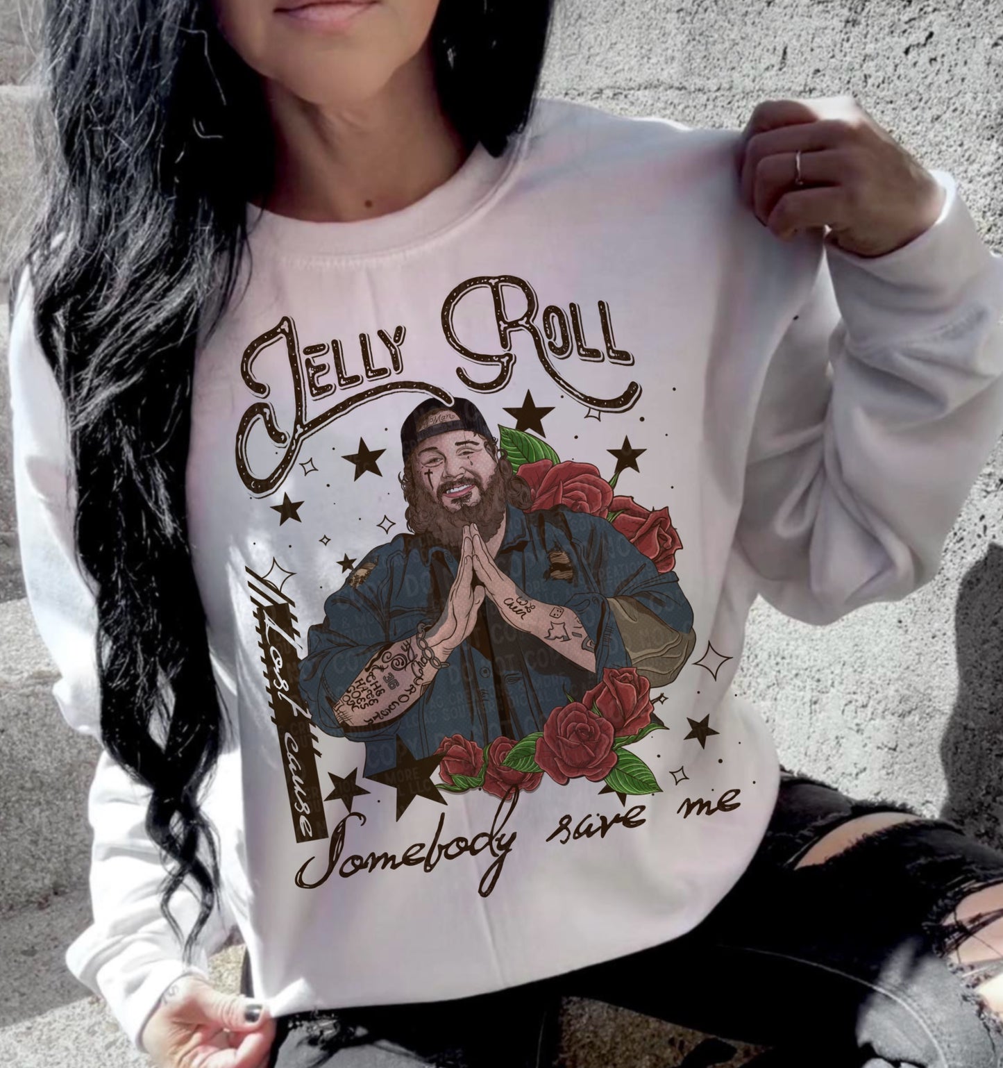 Jelly Roll Prayer Graphic Sweatshirt - Music-Inspired Streetwear