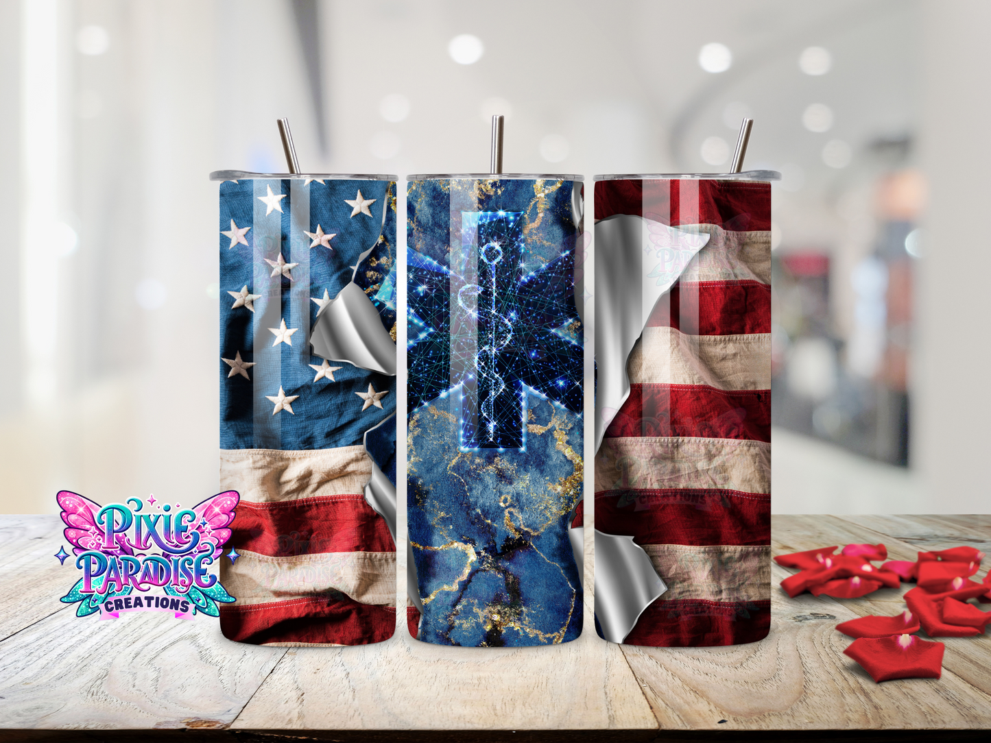 Patriotic Stars & Stripes Stainless Steel Tumbler