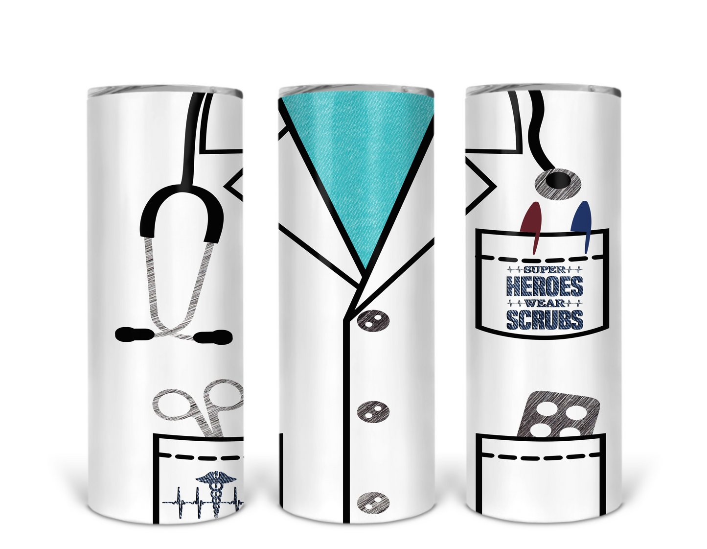 Superheroes Wear Scrubs Insulated Tumbler - Doctor Tribute Drinkware