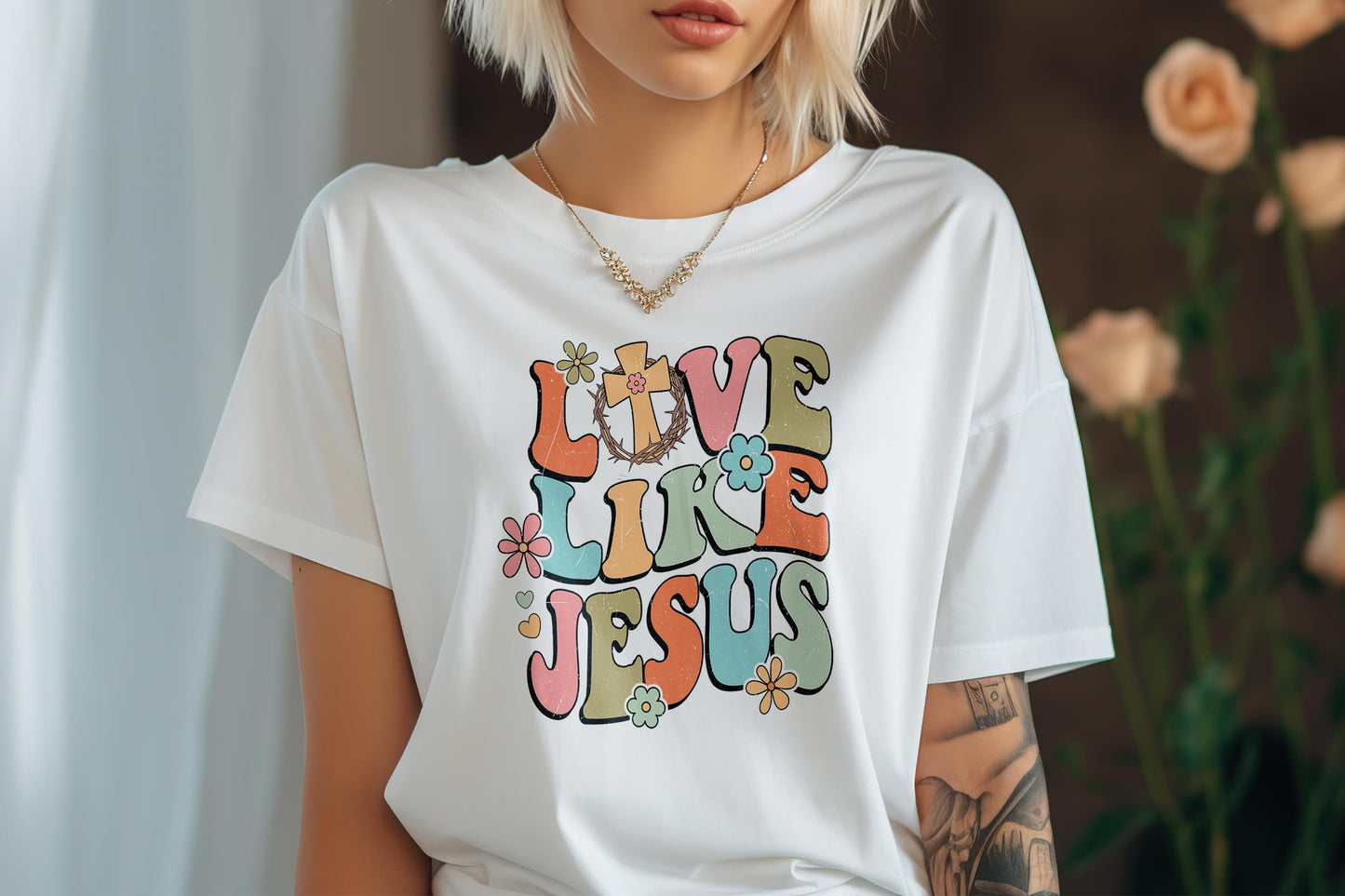 Live/Love Like Jesus Bold Inspirational Tee