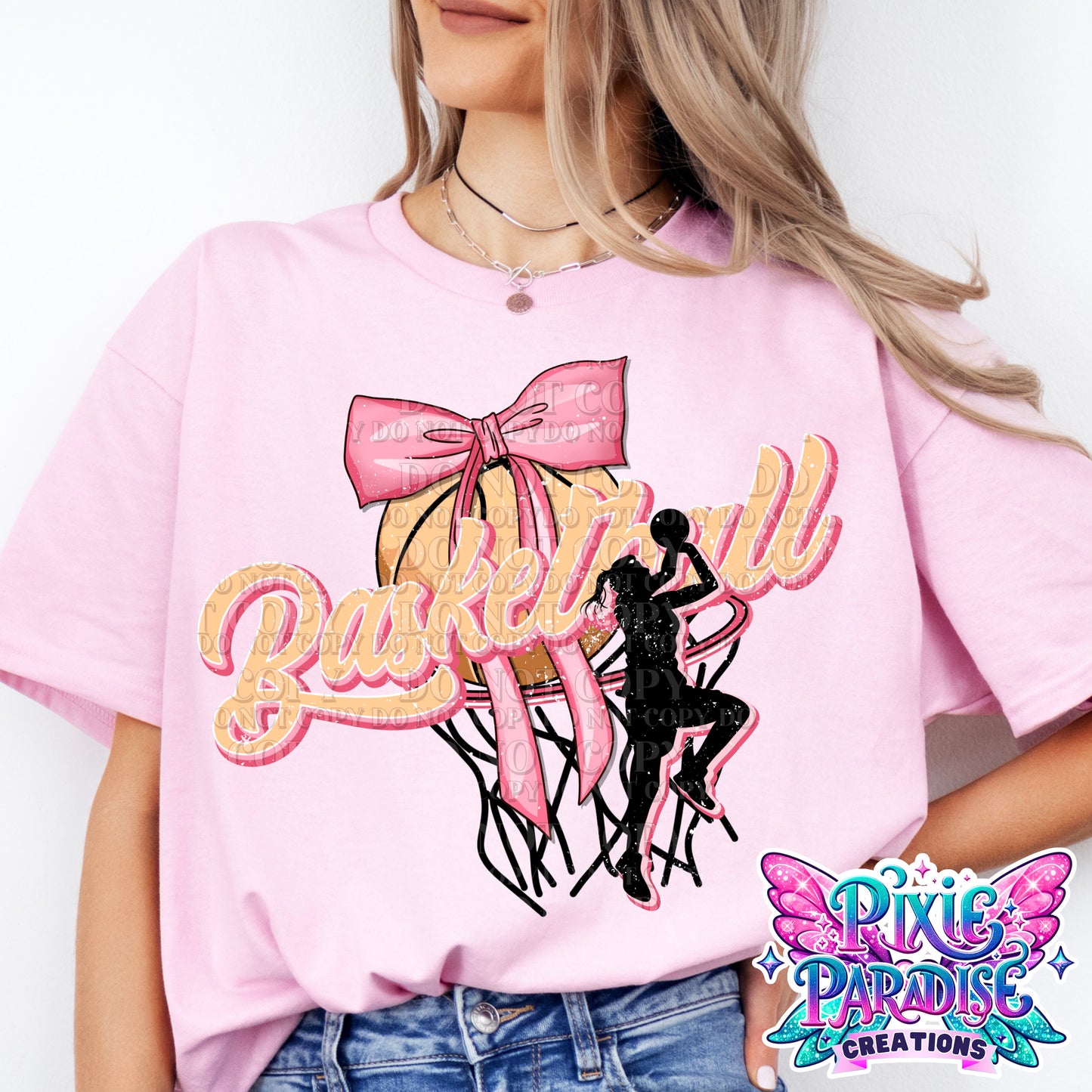 Sporty Pink Bow Tee'z