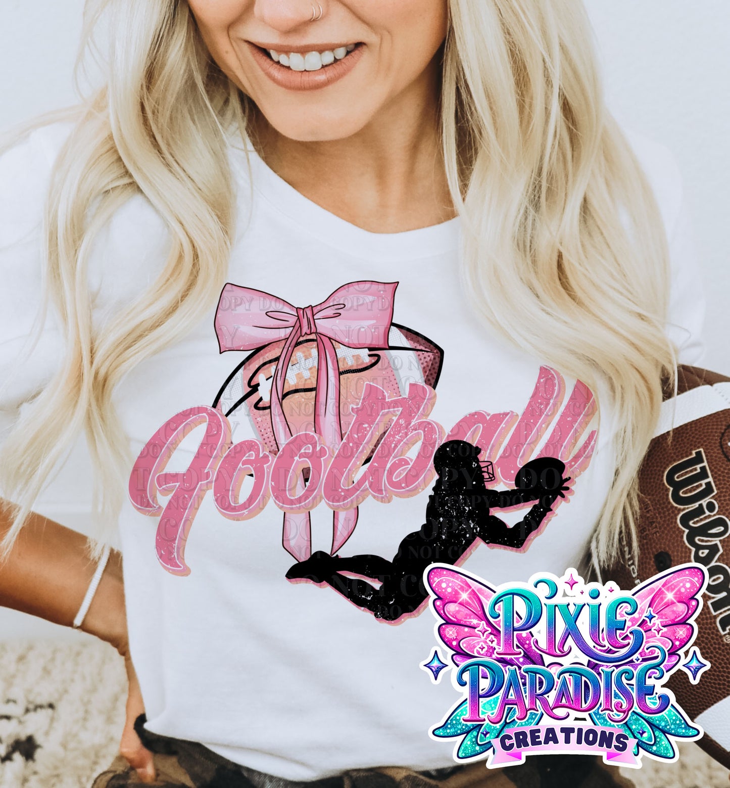 Sporty Pink Bow Tee'z