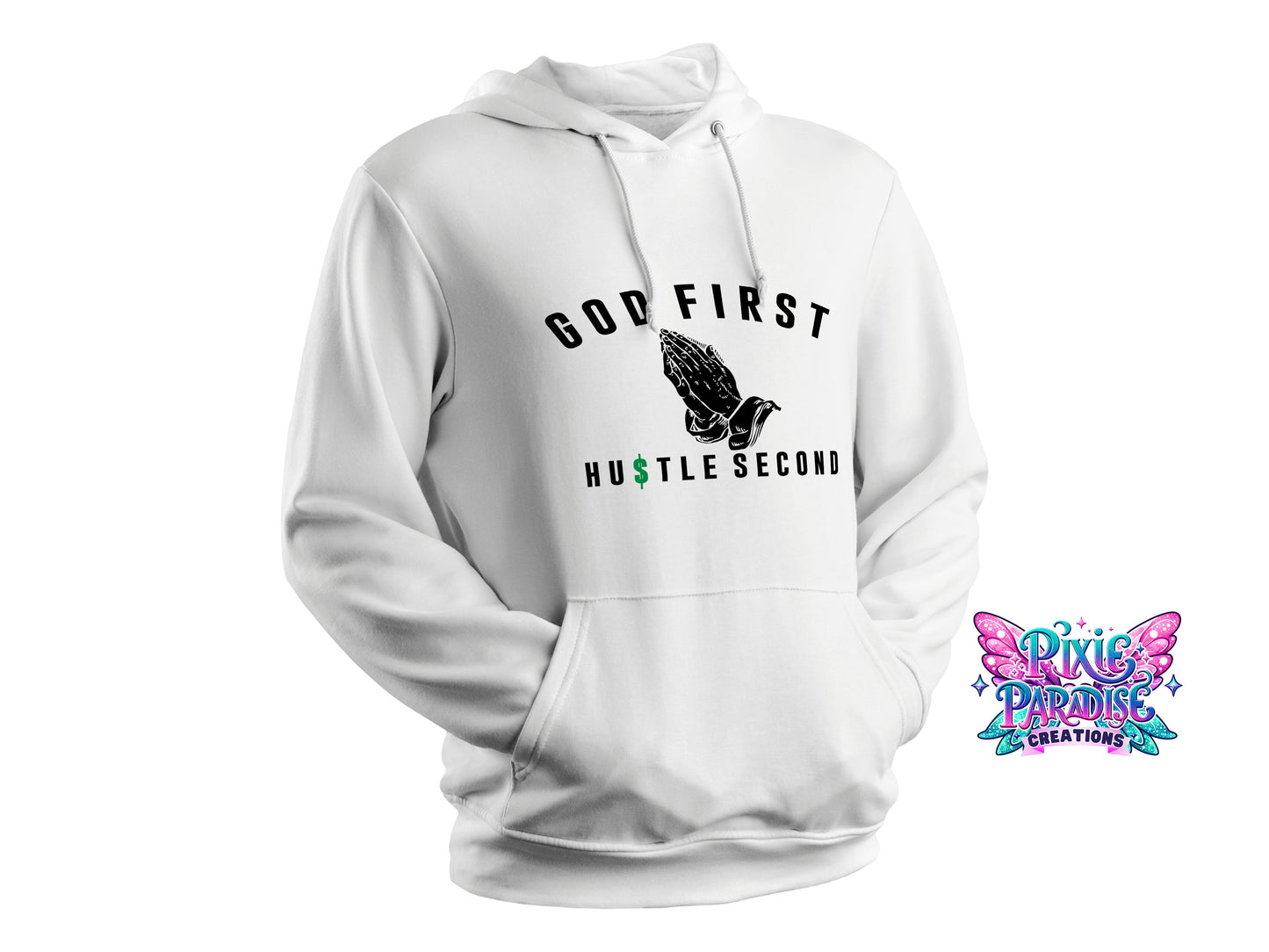 "God First Hustle Second" Motivational Hoodie