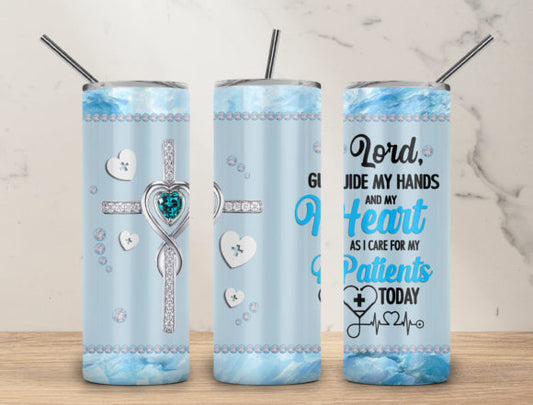 Healing Heart Caregiver Prayer Insulated Tumbler - Spiritual Caregiver Drinkware