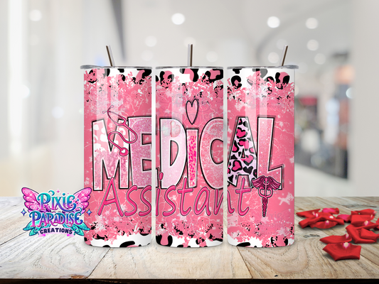 Medical Assistant Tumbler | Pink Cheetah