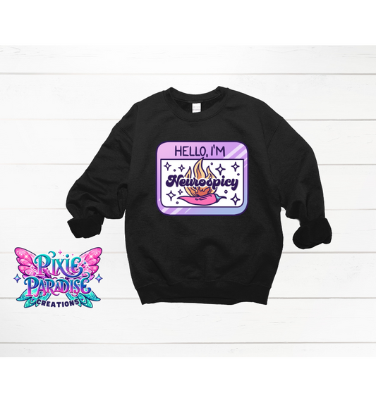 Neurospicy Crewneck Sweater